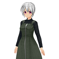 フロントジップワンピセット