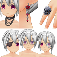 アクセサリ&メガネセット