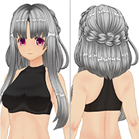 ワイド&ミディアムハーフアップヘアセット