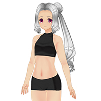 和風お団子サイドポニーヘアセット『ノーマルボディ版』